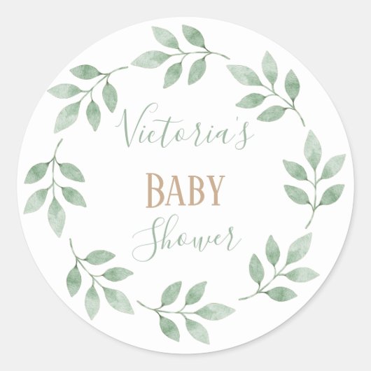 Sticker voor persoonlijk Baby shower (Voorkant)