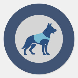 Sticker voor politie K9-eenheid hond