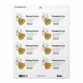 Sticker voor reinigingsservice met draagbaar Visit (Full Sheet)