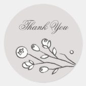 Sticker voor sluiting van Blooms Wedding - Grijs (Voorkant)