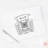 Sticker voor speciale landenbruiloft (Envelop)