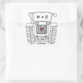 Sticker voor speciale landenbruiloft (Tas)