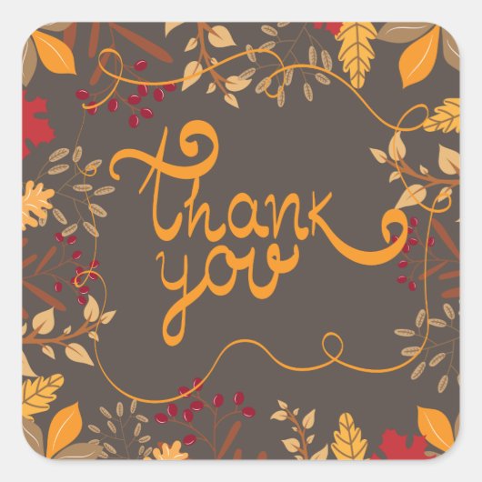 Sticker voor Thanksgiving geschenken verpakking (Voorkant)