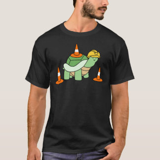 Sticker voor verkeersklapschildpad t-shirt