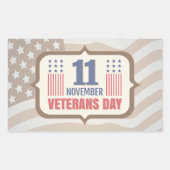  sticker voor Veteranendag (Voorkant)