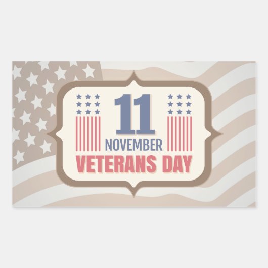  sticker voor Veteranendag (Voorkant)
