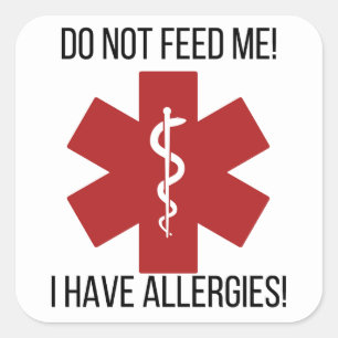 Sticker voor voedselallergie voor kinderdagverblij