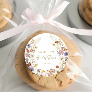 Sticker voor wildflower bruidsfeest cadeautje