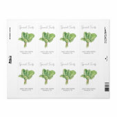 Sticker voor zaadpakket | Etiket spinaziezaad (Full Sheet)