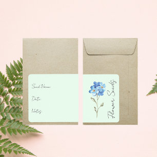 Sticker voor zaadpakket Flower Seed Packet Label