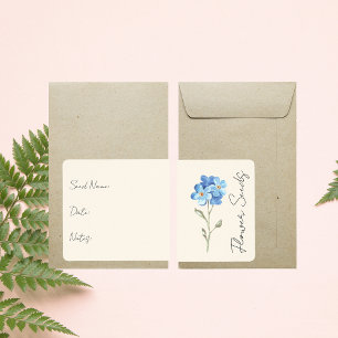 Sticker voor zaadpakket   Flower Seed Packet Label