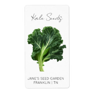 Sticker voor zaadpakket Kale Seed Label