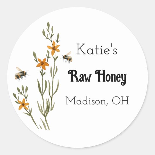 Sticker voor zelfgemaakte honingproducten (Voorkant)