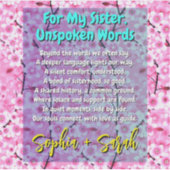 Sticker voor zustergedichten voor haar (Voorkant)