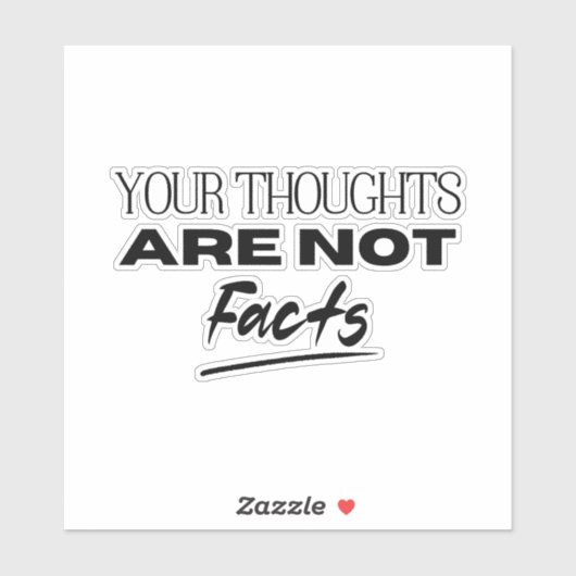 Sticker Vos pensées ne sont pas des faits Support OCD (Feuille)