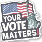 Sticker Vos Votes, ça compte Élections USA 2024 (Devant)