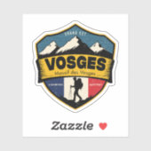 Sticker Vosges, Massif des Vosges Mountain (Feuille)
