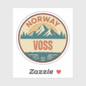 Sticker Voss, Norge Norvège (Feuille)