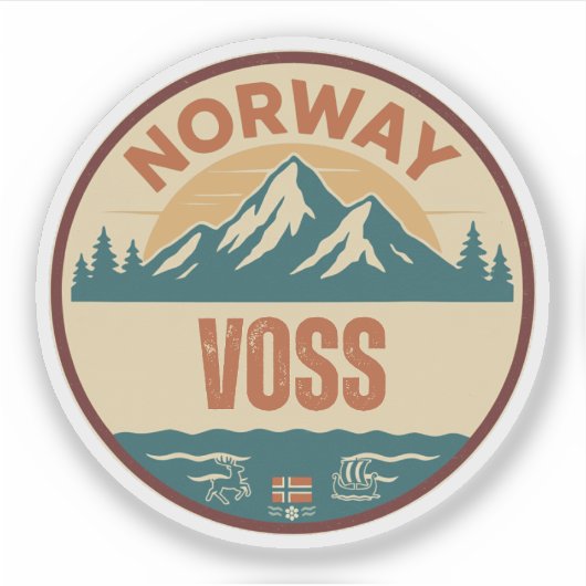 Sticker Voss, Norge Norvège (Devant)