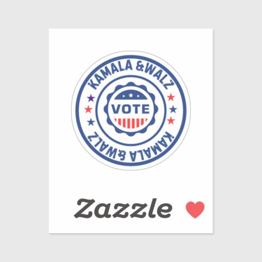 Sticker Vote pour Kamala harris et walz (Feuille)