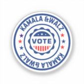 Sticker Vote pour Kamala harris et walz (Recto)