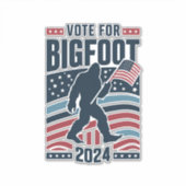 Sticker Vote Pour L'Élection Sasquatch De Bigfoot 2024 (Devant)