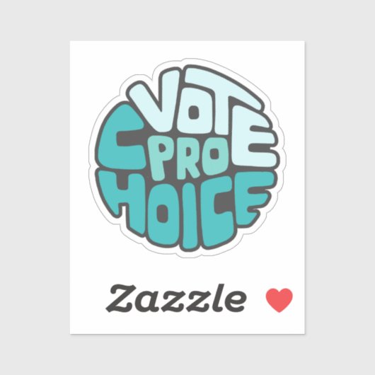 Sticker Vote Pro Choix Art De Mot (Feuille)