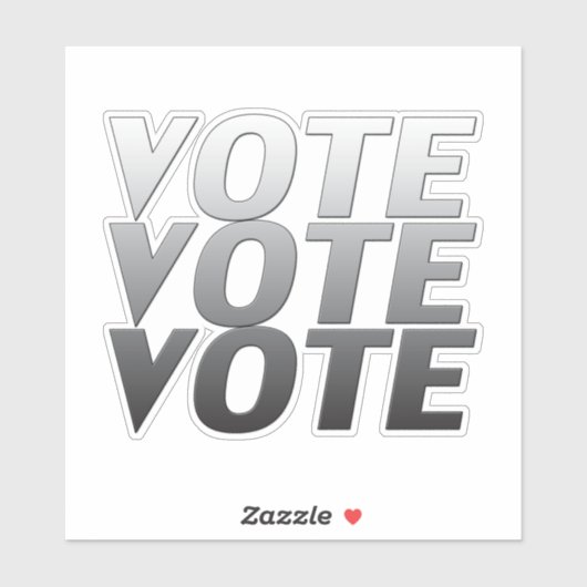 Sticker "vote vote" lettres grises - (Feuille)
