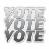 Sticker "vote vote" lettres grises - (Devant)