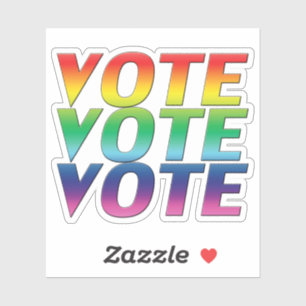 Sticker "vote vote" Pride lgbtq lgbt couleurs -