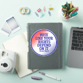 STICKER VOTEZ COMME VOS DROITS EN DÉPENDENT (Couverture iPad)