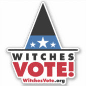 Sticker Votez pour les sorcières ! Décal de vinyle amovibl (Devant)