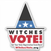 Sticker Votez pour les sorcières ! Décal de vinyle amovibl (Devant)