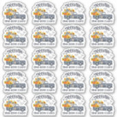 Sticker Votre commande est ici Automne Citrouille Truck Bu (Devant)