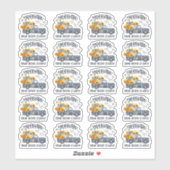 Sticker Votre commande est ici Automne Citrouille Truck Bu (Feuille)