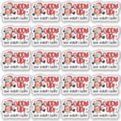 Sticker Votre commande est ici Noël Père Noël Business (Devant)