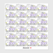 Sticker Votre commande ici Ghost Boo Pun Halloween Busines (Feuille)