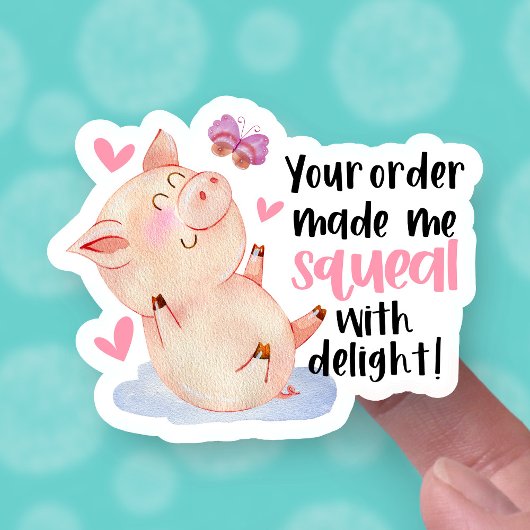 Sticker Votre Commande M'A Fait Squete Cute Pig Pun Busine