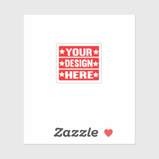 Sticker Votre conception ici personnalisée (Feuille)