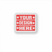 Sticker Votre conception ici personnalisée (Devant)