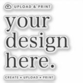 Sticker Votre Design Télécharger 4" x 4" (Devant)