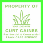 Sticker Votre entreprise de logo | Lawn Care Service, prop (Recto)
