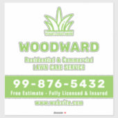 Sticker Votre entreprise de logo | Service de soins de la  (Feuille)