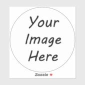 Sticker Votre image ronde ici (Feuille)