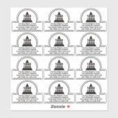 Sticker Votre logo 12 Promo Adresse Contour Coupe Vinyl (Feuille)