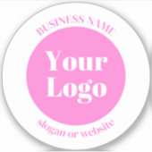 Sticker Votre logo d'entreprise et votre Modèle de texte m (Devant)