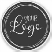 Sticker Votre logo d'entreprise sur Black Circle (Devant)