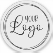 Sticker Votre logo d'entreprise sur le cercle blanc (Devant)
