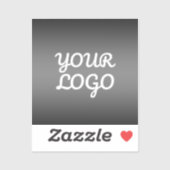 Sticker Votre logo et couleur gris transparent modifiable (Feuille)