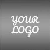Sticker Votre logo et couleur gris transparent modifiable (Recto)